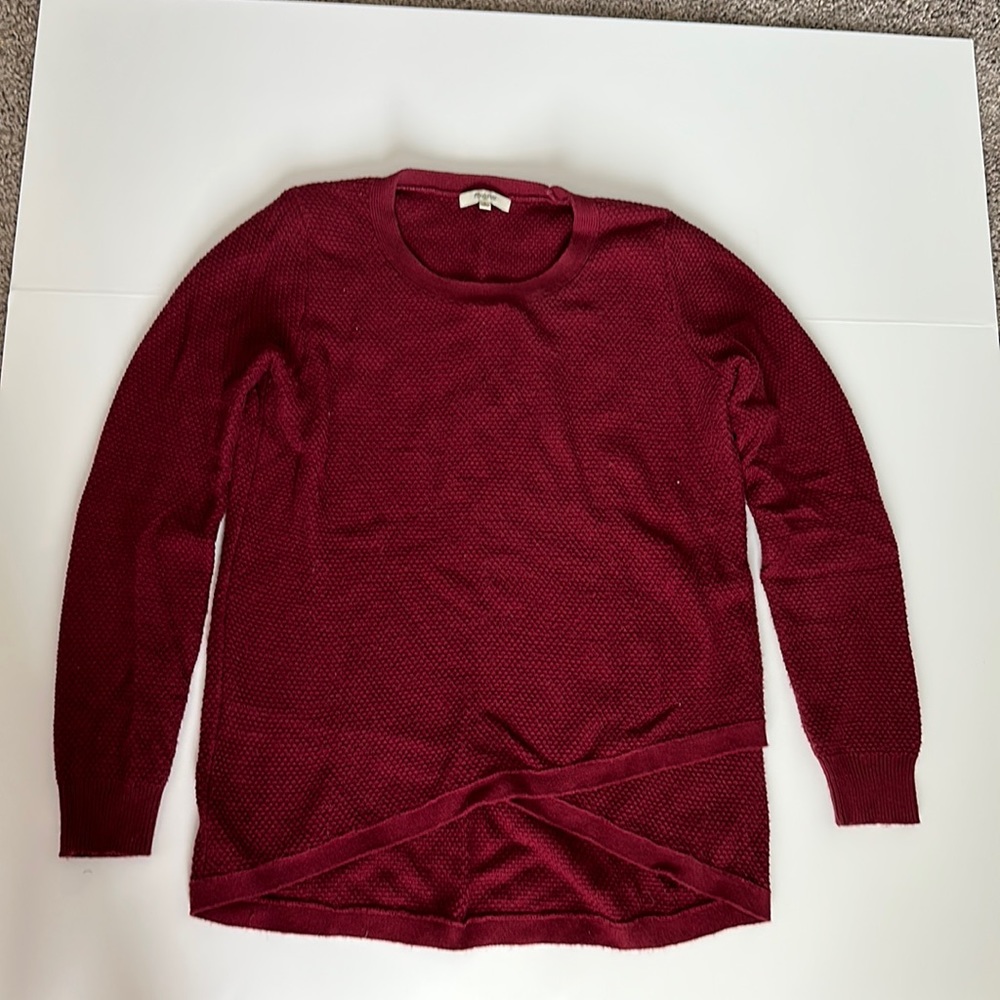 Madewell feature pullover sweater, wine color, Small